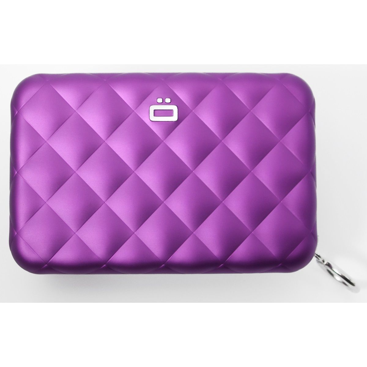OGON Aluminum Wallet Quilted Zipper - Purple